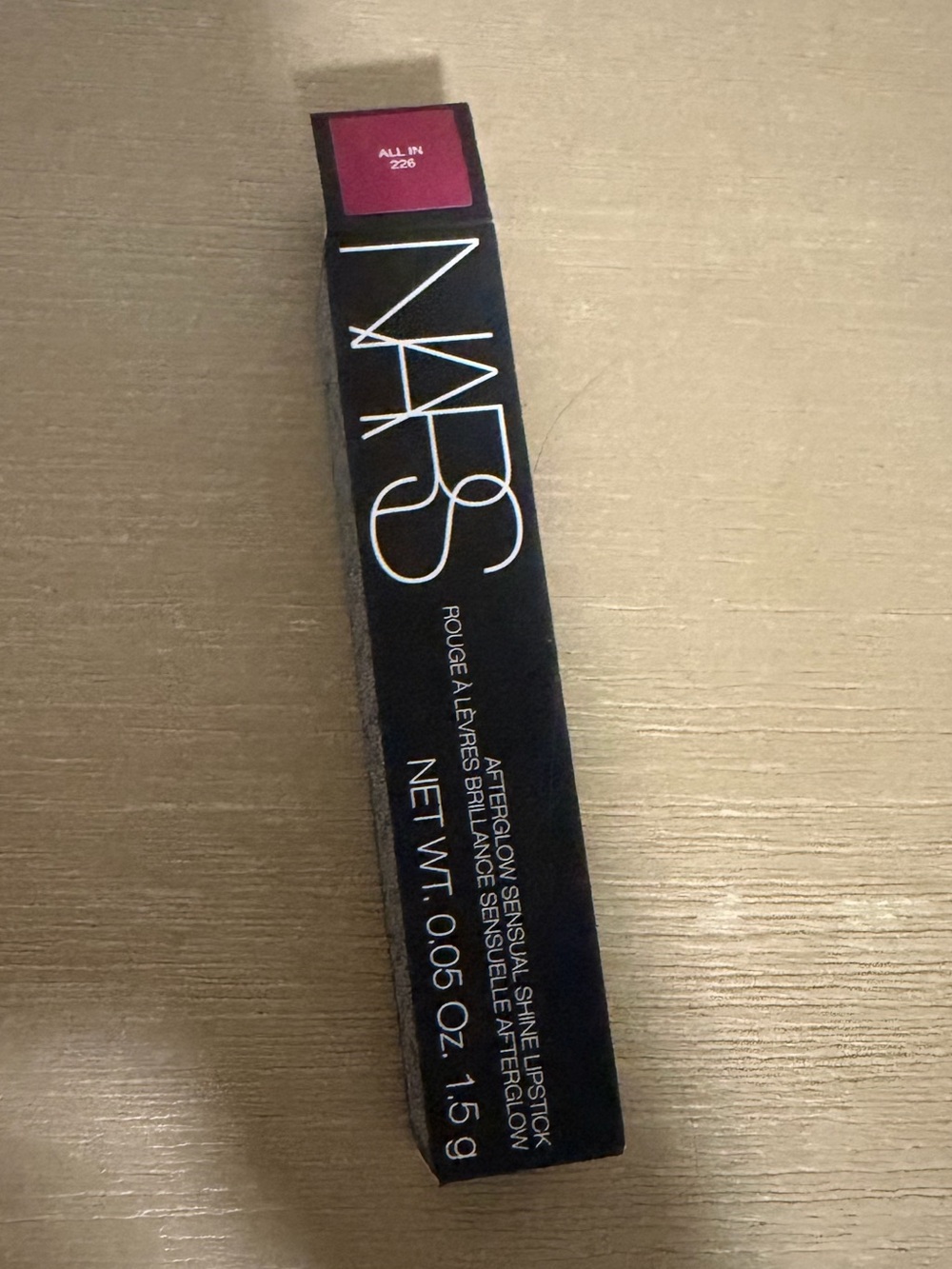 NARS afterglow shine lipstick
